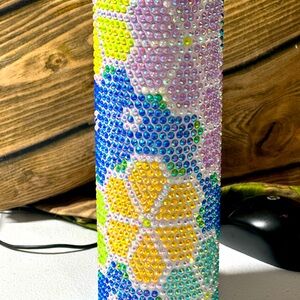 Flower Rhinestone Tumbler